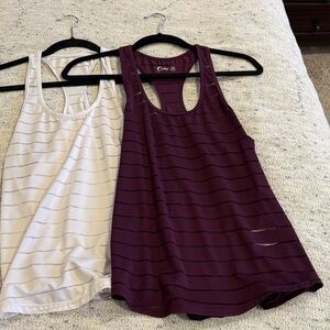 ZYIA Women's Tank Tops - Purple and White